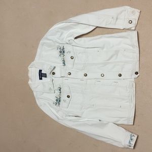 Denim&Co White Embellished Jacket